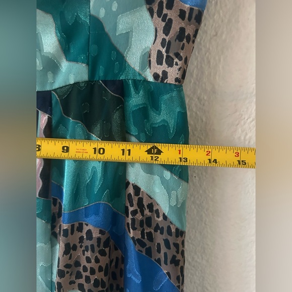 Hutch Womens 2 Blue Animal Print Maxi Ruffle Strap Patchwork Dress Fairy - Picture 7 of 15